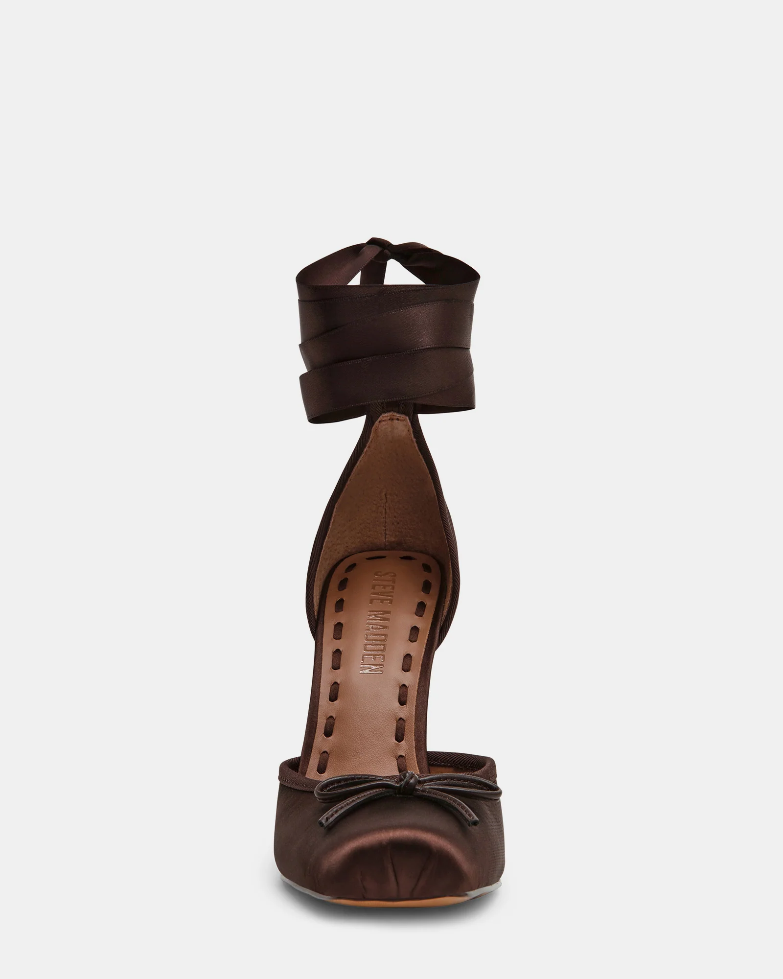 LARINA DARK BROWN SATIN - Image 3