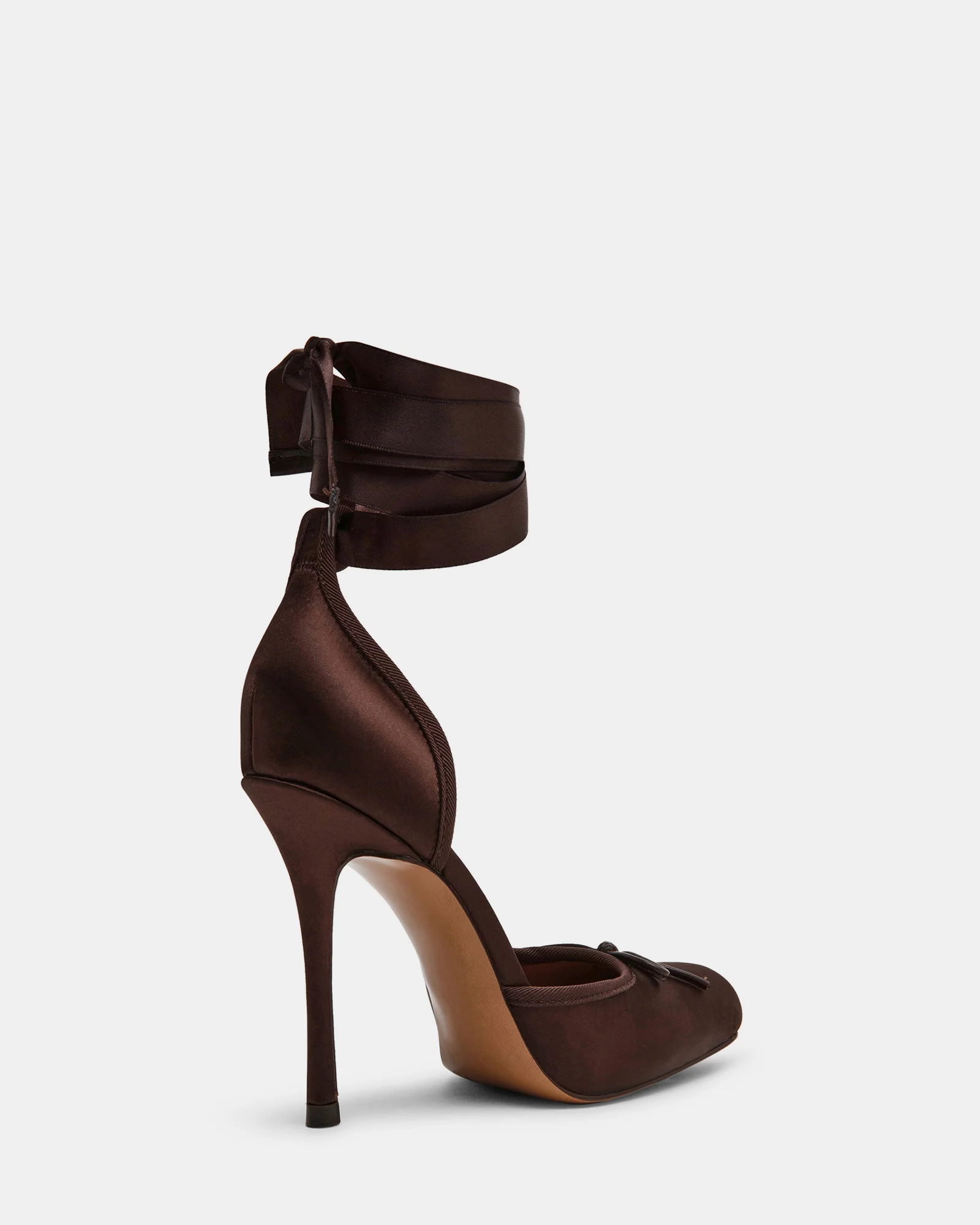 LARINA DARK BROWN SATIN - Image 5