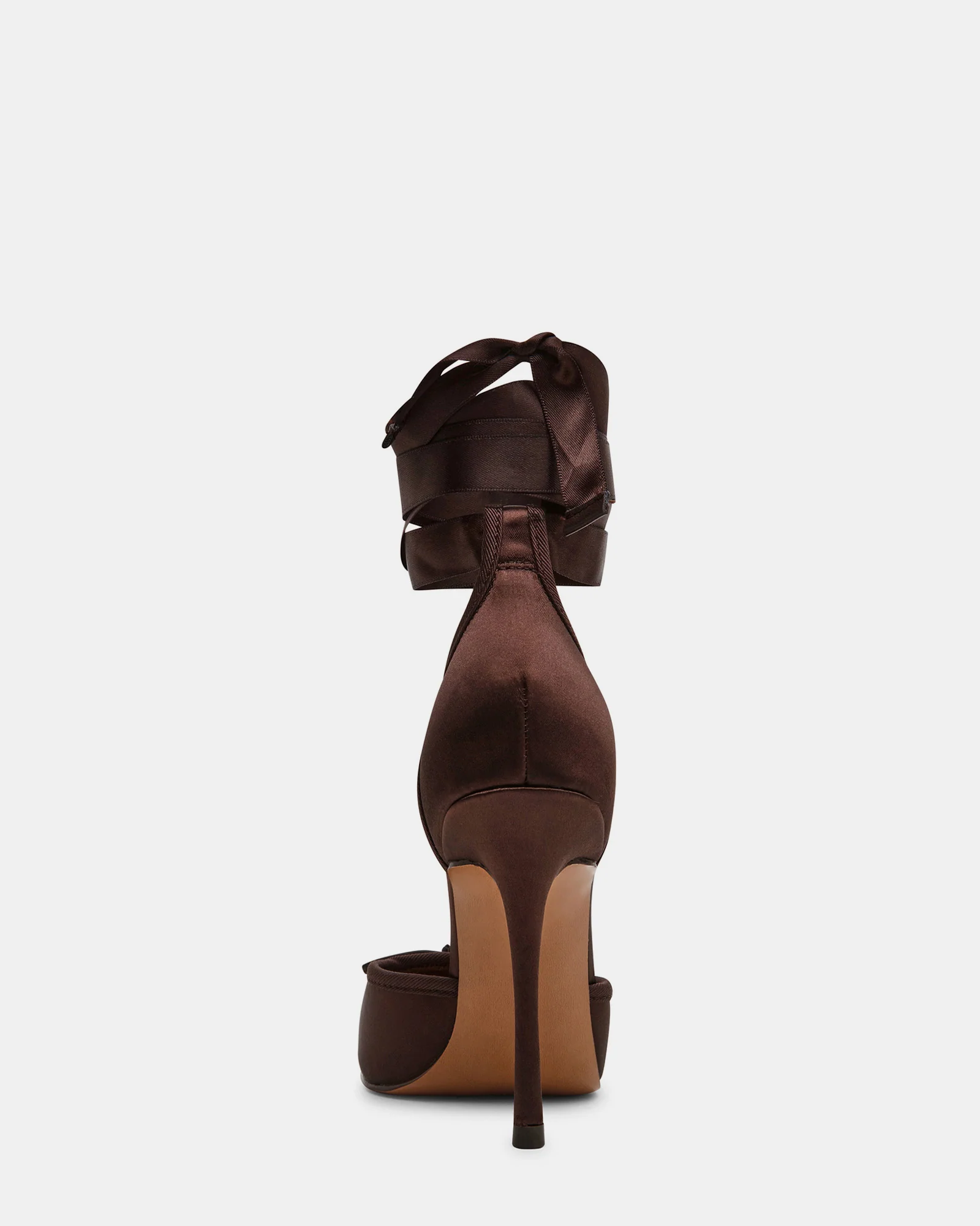 LARINA DARK BROWN SATIN - Image 6